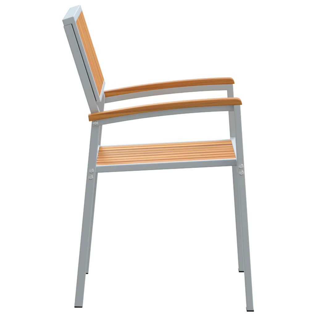 Garden Chair 2 pcs Brown 56 x 57 x 87cm Solid Acacia wood